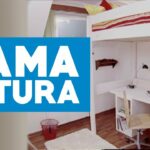 🚀💻Cama alta con escritorio: La solución ideal para optimizar el espacio y el estudio en casa